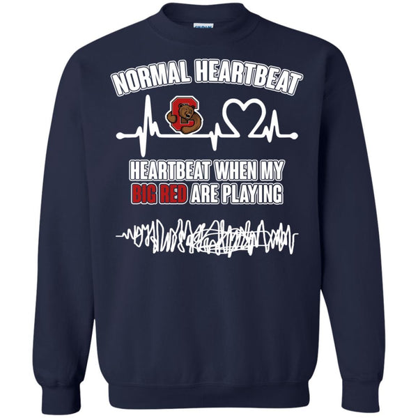 Cornell Big Red T shirts Heartbeat When My Big Red Playing Hoodies Sweatshirts