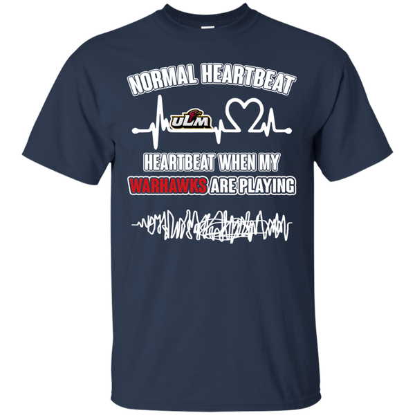 Louisiana Monroe Warhawks T shirts Heartbeat When My Warhawk Playing Hoodies Sweatshirts