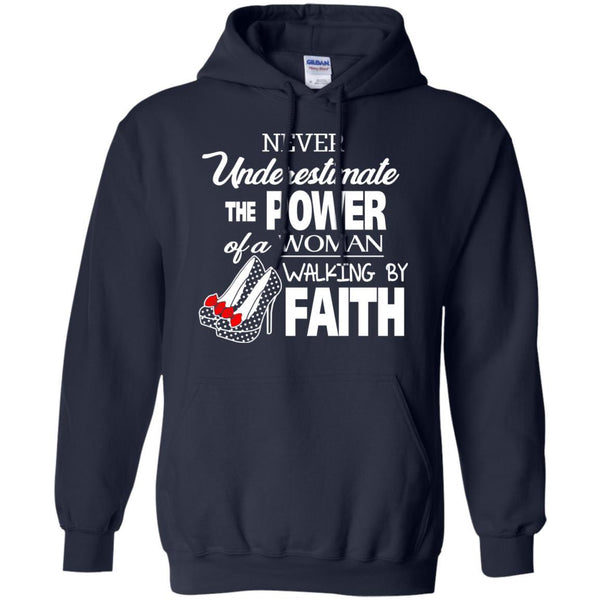Christian Jesus T shirts Power Of A Woman Walking By Faith Hoodies Sweatshirts