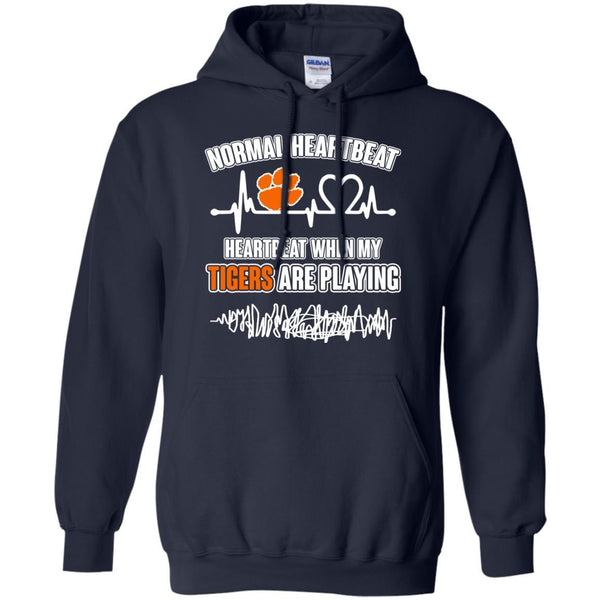 Clemson Tigers T shirts Heartbeat When My Tigers Playing Hoodies Sweatshirts
