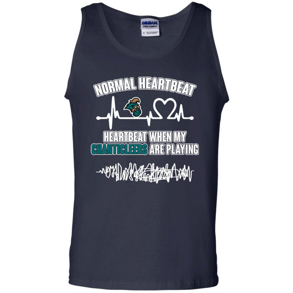 Coastal Carolina Chanticleers T shirts Heartbeat When My Chanticleers Playing Hoodies Sweatshirts