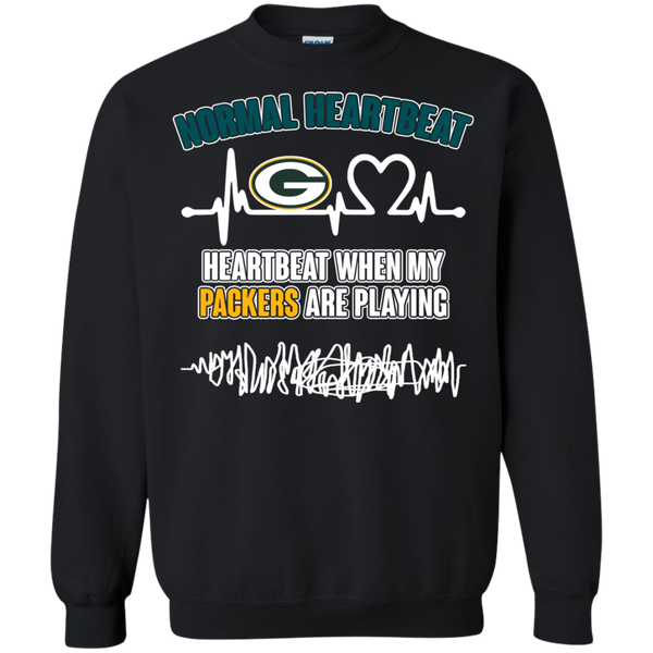 Green Bay Packers T shirts Heartbeat When My Packers Playing Hoodies Sweatshirts