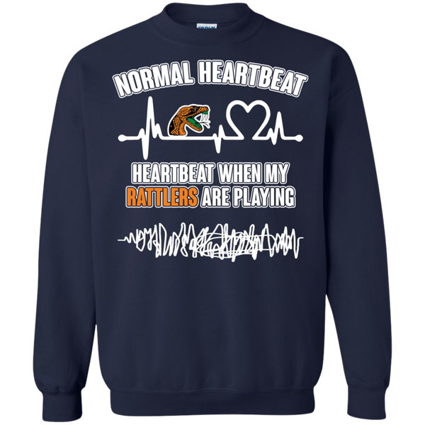 Florida A&M Rattlers T shirts Heartbeat When My Rattlers Playing Hoodies Sweatshirts