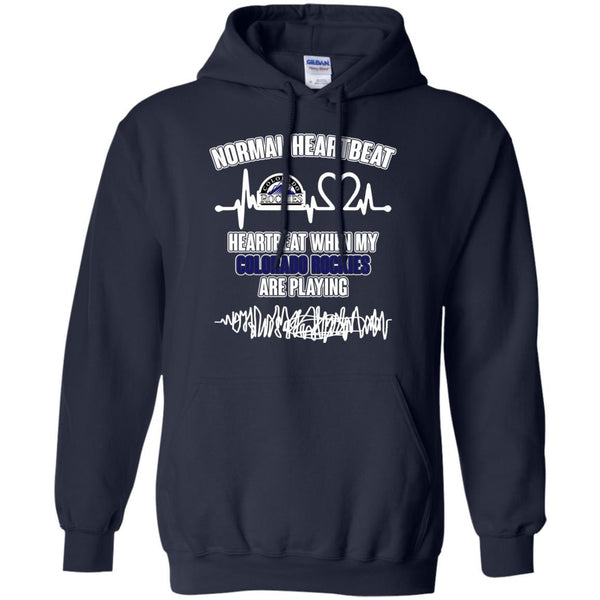 Colorado Rockies T shirts Heartbeat When My Colorado Rockies Playing Hoodies Sweatshirts