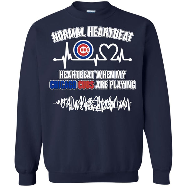 Chicago Cubs T shirts Heartbeat When My Chicago Cubs Playing Hoodies Sweatshirts
