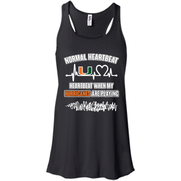 Miami FL Hurricanes T shirts Heartbeat When My Hurricanes  Playing Hoodies Sweatshirts