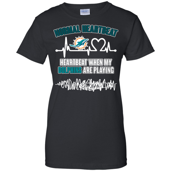 Miami Dolphins T shirts Heartbeat When My Dolphins Playing Hoodies Sweatshirts