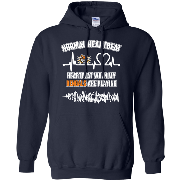 Idaho State Bengals T shirts Heartbeat When My Bengals Playing Hoodies Sweatshirts