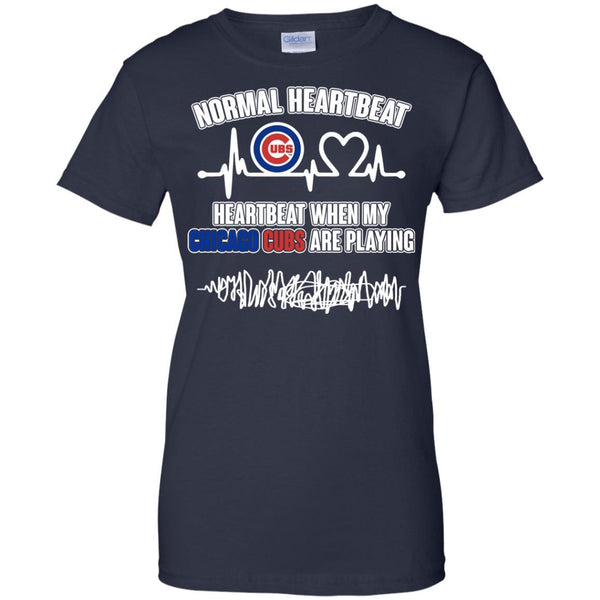 Chicago Cubs T shirts Heartbeat When My Chicago Cubs Playing Hoodies Sweatshirts