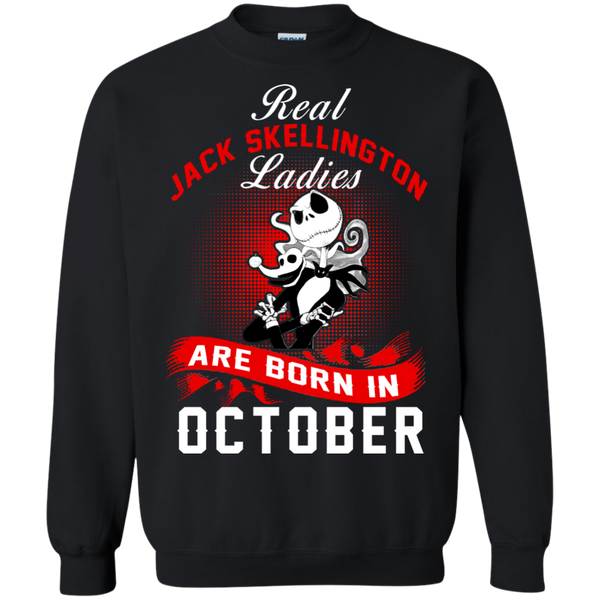 Jack Skellington T shirts Real Jack Skellington Ladies Born In October Hoodies Sweatshirts