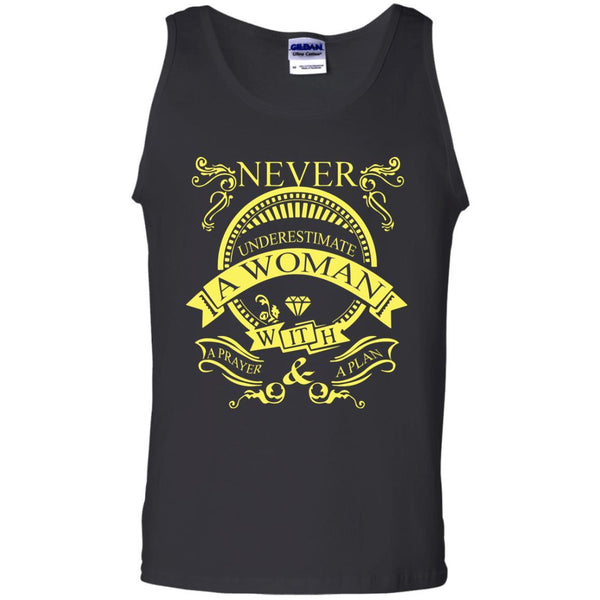 Christian Jesus T shirts Never Underestimate A Woman With A Prayer And A Plan Hoodies Sweatshirts