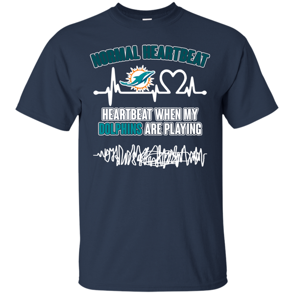 Miami Dolphins T shirts Heartbeat When My Dolphins Playing Hoodies Sweatshirts