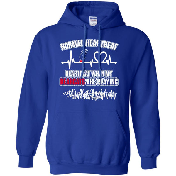 Cincinnati Bearcats T shirts Heartbeat When My Bearcats Playing Hoodies Sweatshirts