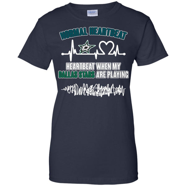 Dallas Stars T shirts Heartbeat When My Dallas Stars Playing Hoodies Sweatshirts