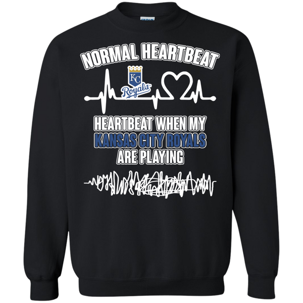 Kansas City Royals T shirts Heartbeat When My Kansas City Royals Playing Hoodies Sweatshirts