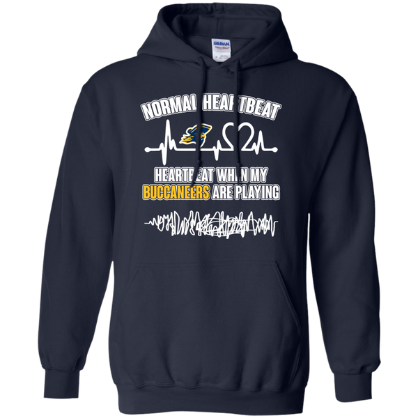 Etsu Buccaneers T shirts Heartbeat When My Buccaneers Playing Hoodies Sweatshirts