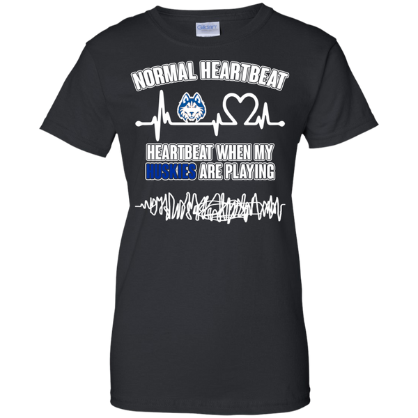 Houston Baptist Huskies T shirts Heartbeat When My Huskies Playing Hoodies Sweatshirts