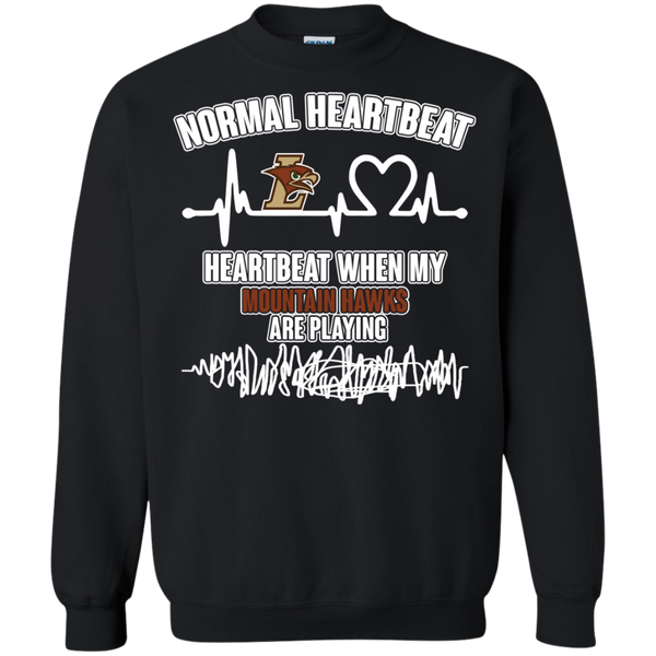 Lehigh Mountain Hawks T shirts Heartbeat When My Mountain Hawks Playing Hoodies Sweatshirts