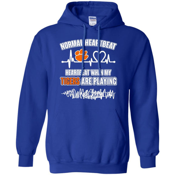 Clemson Tigers T shirts Heartbeat When My Tigers Playing Hoodies Sweatshirts