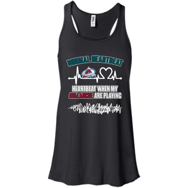Colorado Avalanche T shirts Heartbeat When My Avalanche Playing Hoodies Sweatshirts
