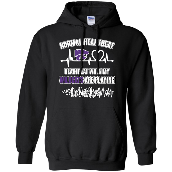 Kansas State Wildcats T shirts Heartbeat When My Wildcats Playing Hoodies Sweatshirts