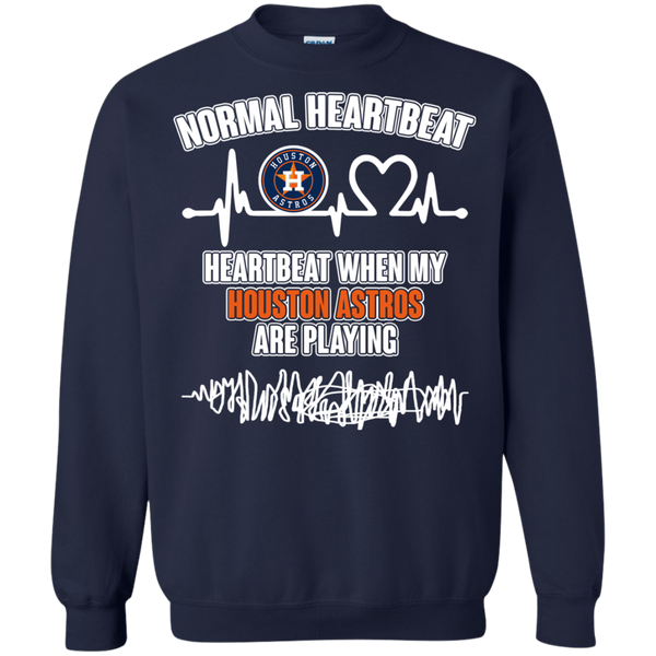 Houston Astros T shirts Heartbeat When My Houston Astros Playing Hoodies Sweatshirts