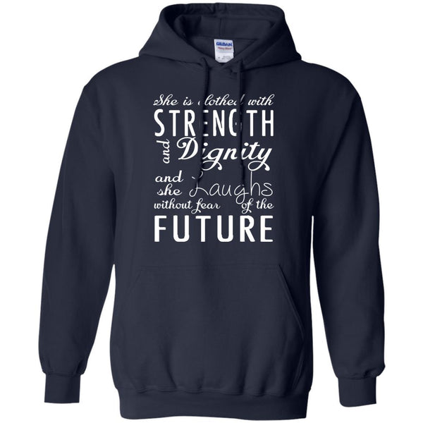 Christian Jesus T shirts She Is Clothed With Strength Hoodies Sweatshirts
