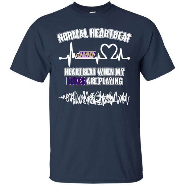 James Madison Dukes T shirts Heartbeat When My Dukes Playing Hoodies Sweatshirts