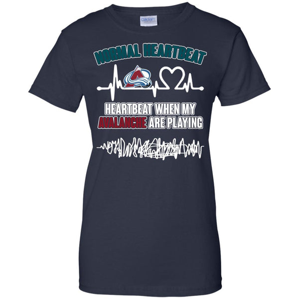 Colorado Avalanche T shirts Heartbeat When My Avalanche Playing Hoodies Sweatshirts