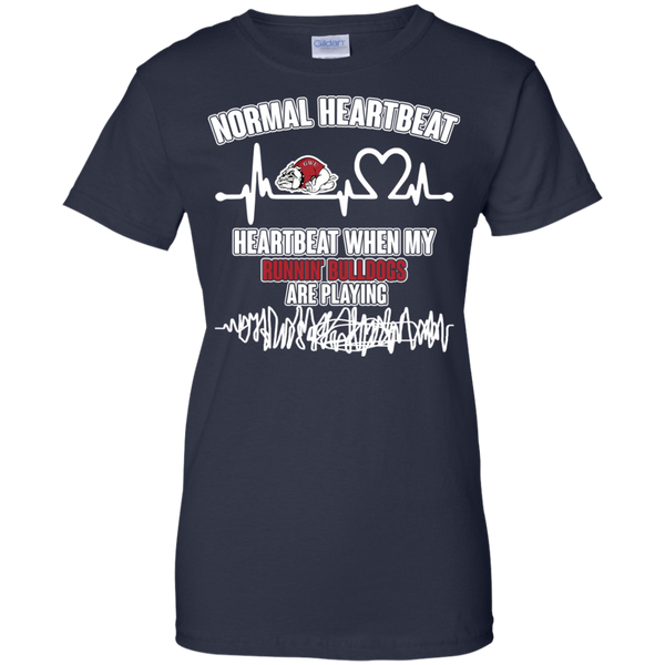 Gardner-Webb Runnin' Bulldogs T shirts Heartbeat When My Runnin' Bulldogs Playing Hoodies Sweatshirts