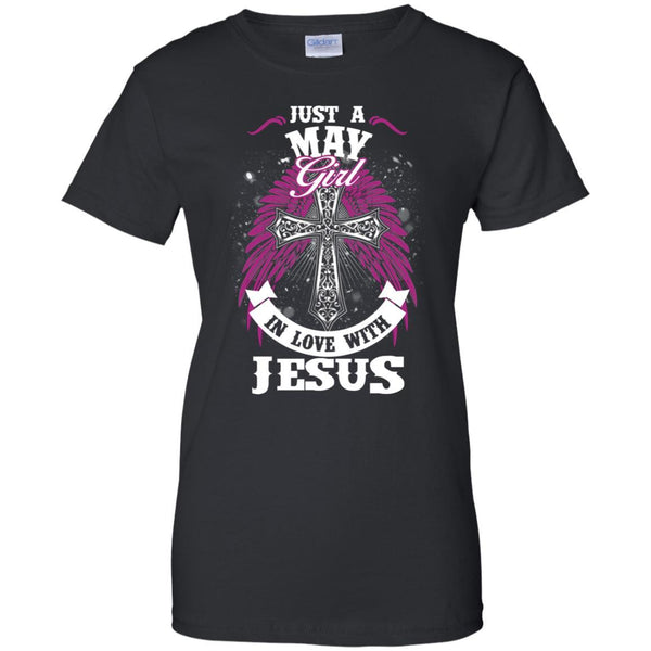 Christian Jesus T shirts Just A May Girl In Love With Jesus Hoodies Sweatshirts