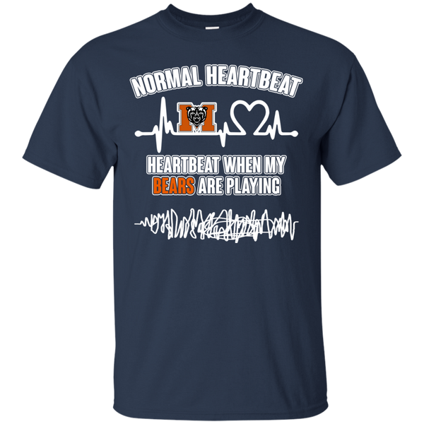 Mercer Bears T shirts Heartbeat When My Bears Playing Hoodies Sweatshirts