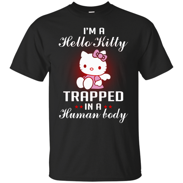 Hello Kitty T shirts Trapped In A Human Today Hoodies Sweatshirts