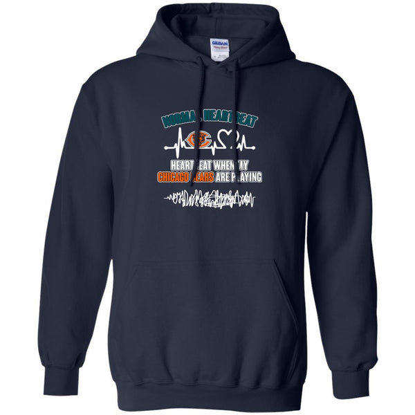 Chicago Bears T shirts Heartbeat When My Chicago Bears Playing Hoodies Sweatshirts