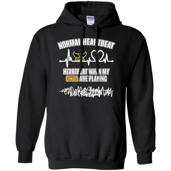 Kennesaw State Owls T shirts Heartbeat When My Owls Playing Hoodies Sweatshirts