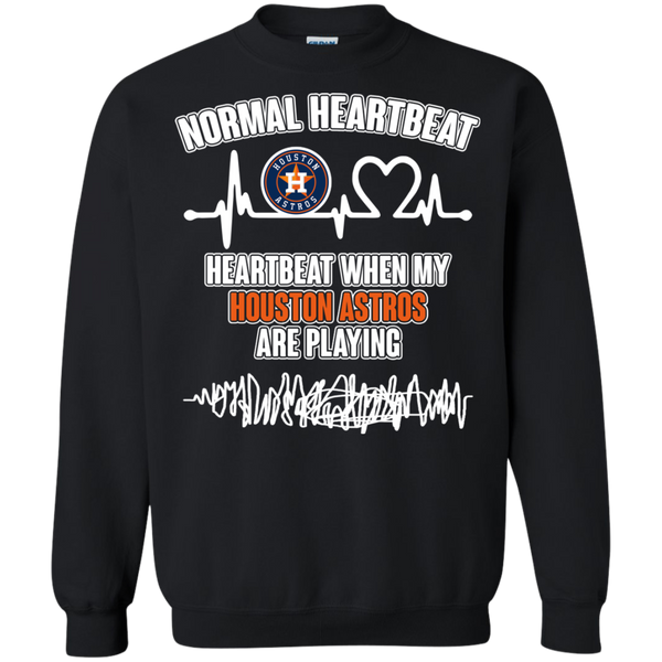 Houston Astros T shirts Heartbeat When My Houston Astros Playing Hoodies Sweatshirts