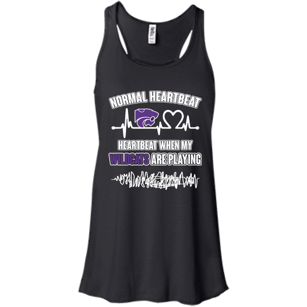 Kansas State Wildcats T shirts Heartbeat When My Wildcats Playing Hoodies Sweatshirts