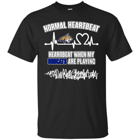 Montana State Bobcats T shirts Heartbeat When My Bobcats Playing Hoodies Sweatshirts