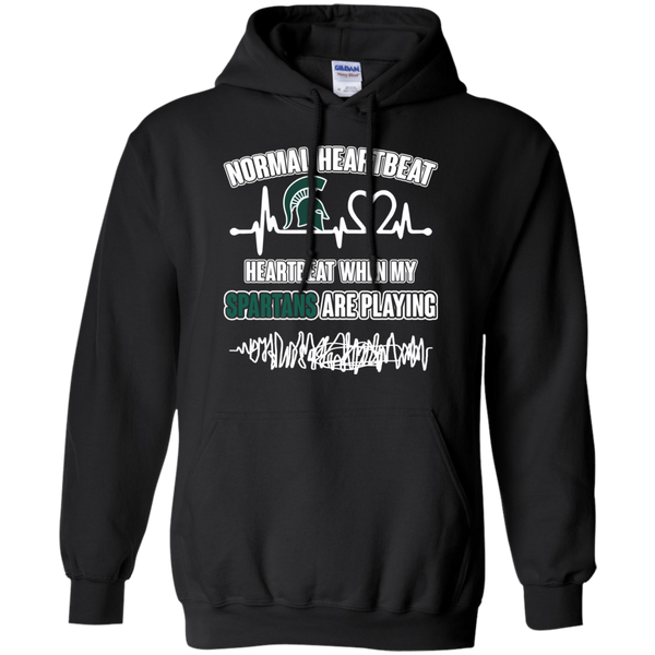 Michigan State Spartans T shirts Heartbeat When My Spartans Playing Hoodies Sweatshirts