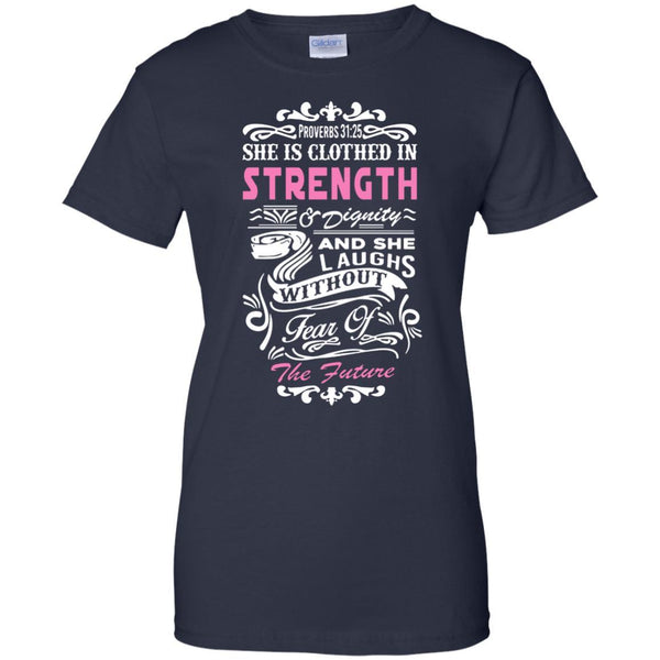Christian Jesus T shirts She Is Clothed In Strength Hoodies Sweatshirts