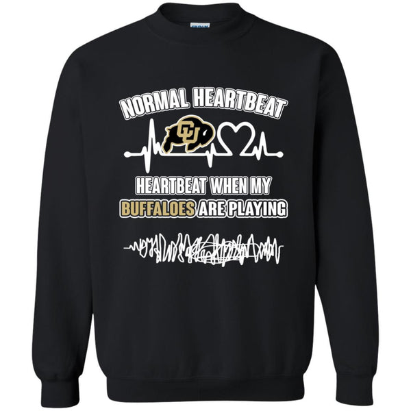 Colorado Buffaloes T shirts Heartbeat When My Buffaloes Playing Hoodies Sweatshirts