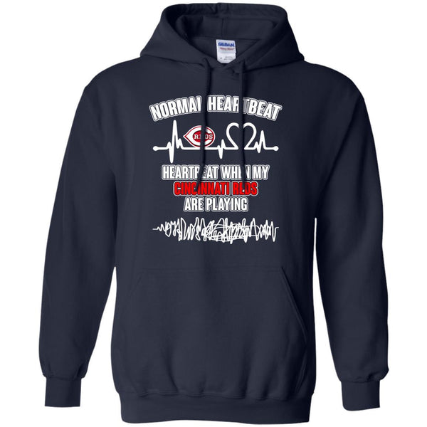 Cincinnati Reds T shirts Heartbeat When My Cincinnati Reds Playing Hoodies Sweatshirts