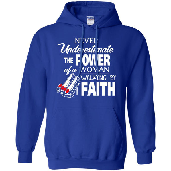 Christian Jesus T shirts Power Of A Woman Walking By Faith Hoodies Sweatshirts