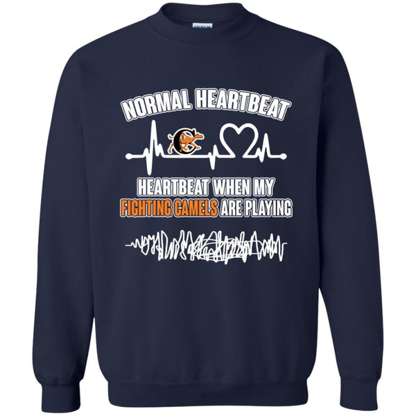 Campbell Fighting Camels T shirts Heartbeat When My Fighting Camels  Playing Hoodies Sweatshirts