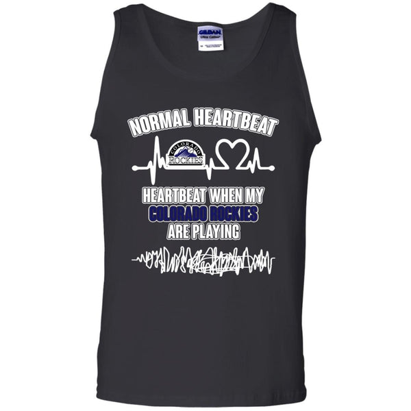 Colorado Rockies T shirts Heartbeat When My Colorado Rockies Playing Hoodies Sweatshirts