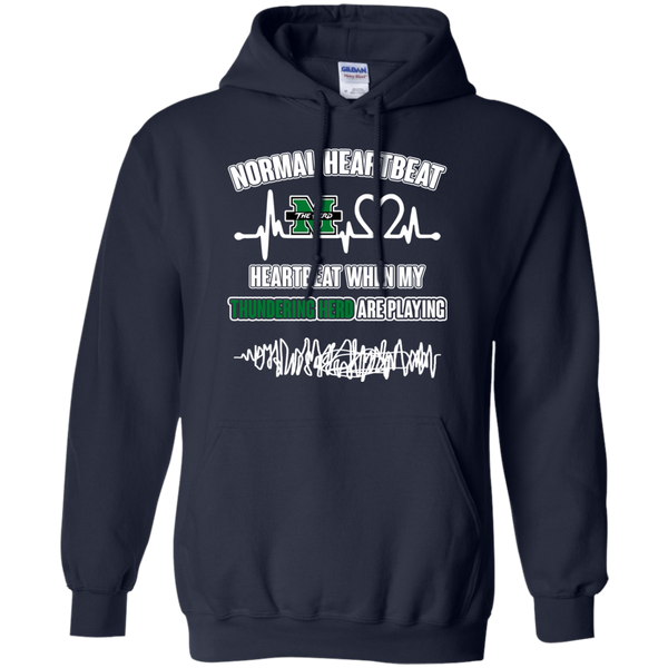 Marshall Thundering Herd T shirts Heartbeat When My Thundering Herd Playing Hoodies Sweatshirts
