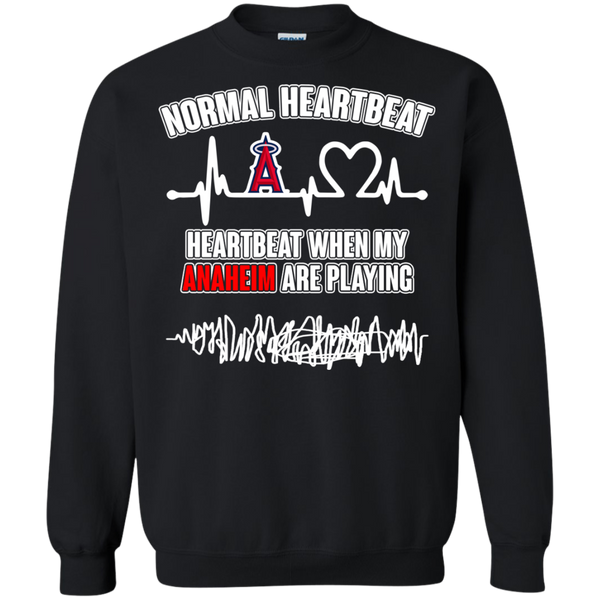 Los Angeles Angels of Anaheim T shirts Heartbeat When My Anaheim Playing Hoodies Sweatshirts