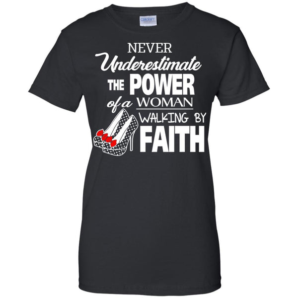 Christian Jesus T shirts Power Of A Woman Walking By Faith Hoodies Sweatshirts