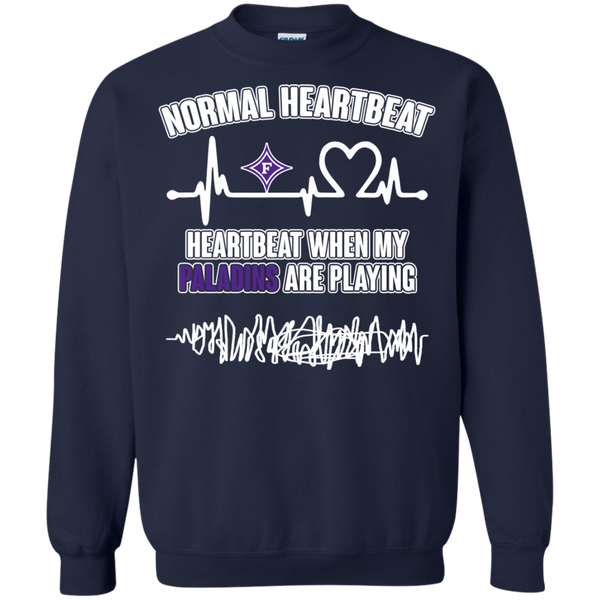 Furman Paladins T shirts Heartbeat When My Paladins Playing Hoodies Sweatshirts