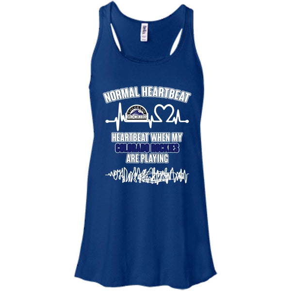 Colorado Rockies T shirts Heartbeat When My Colorado Rockies Playing Hoodies Sweatshirts